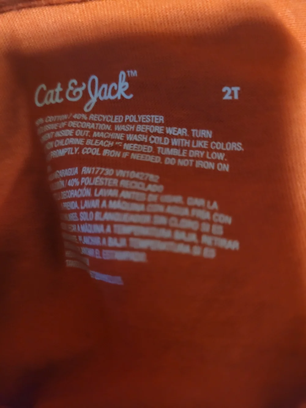 Cat & Jack Red Long Sleeve Top with Green Dinosaur Snowboard Graphic